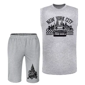 ست تاپ و شلوارک مردانه مدل new york city کد BA110 T