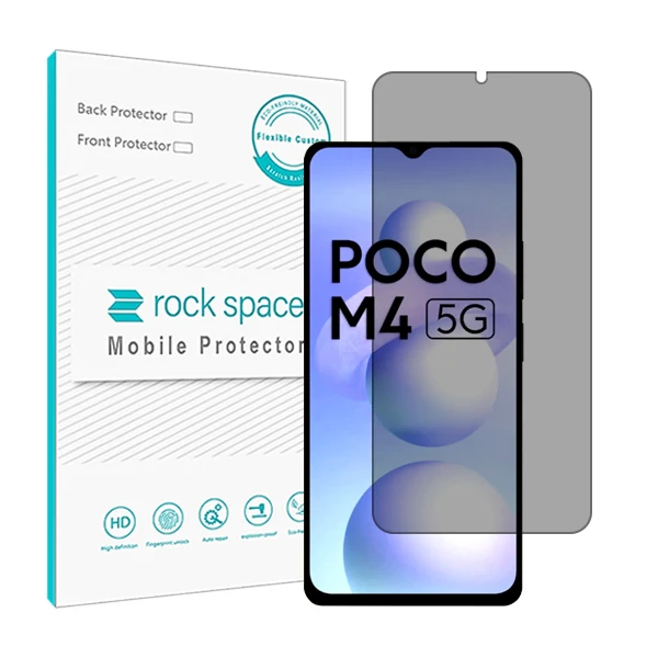 محافظ صفحه نمایش پرایوسی راک اسپیس مدل HyPRV مناسب برای گوشی موبایل شیائومی Poco M4 5G