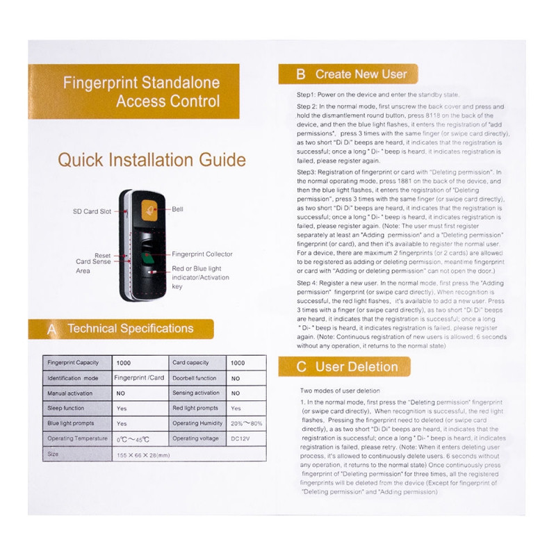 درب باز کن هوشمند مدل اثر انگشتی کارتی کد 125KHz به همراه تگ و تغذیه درب باز کن هوشمند مدل اثر انگشتی کارتی کد 125KHz به همراه تگ و تغذیه