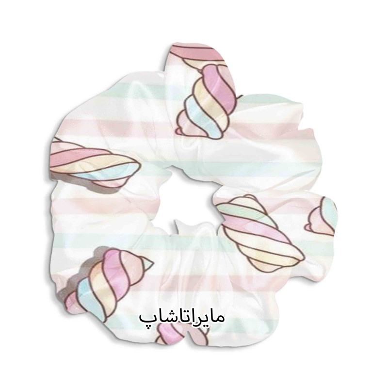 کش مو زنانه مدل اسکرانچی مارشمالو کیوت کد SCH0166