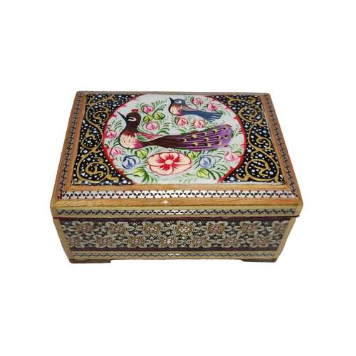 جعبه جواهرات خاتم کاری کد02