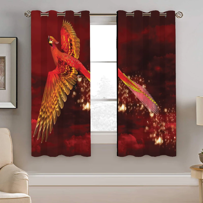 پرده نیروانا طرح طوطی مدل مخمل کد 5053 سایز 140×200 سانتی متر