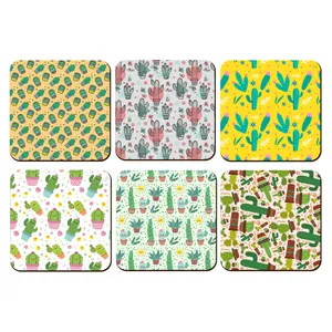 زیر لیوانی لوکسینو مدل کاکتوس مجموعه 6 عددی