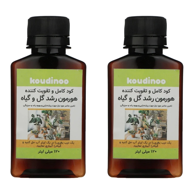 کود هورمون رشد گل و گیاه کودینو مدل Growth حجم 120 میلی لیتر بسته 2 عددی
