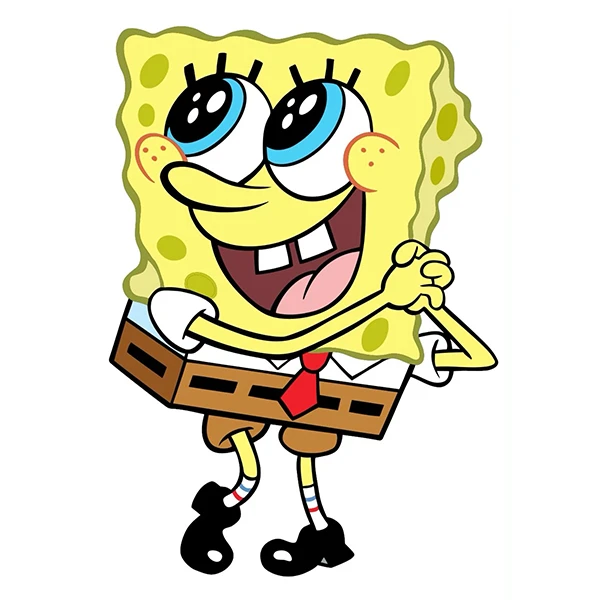  استیکر پارچه و لباس پاد آفرین طرح کارتونی باب اسفنجی کد 5646