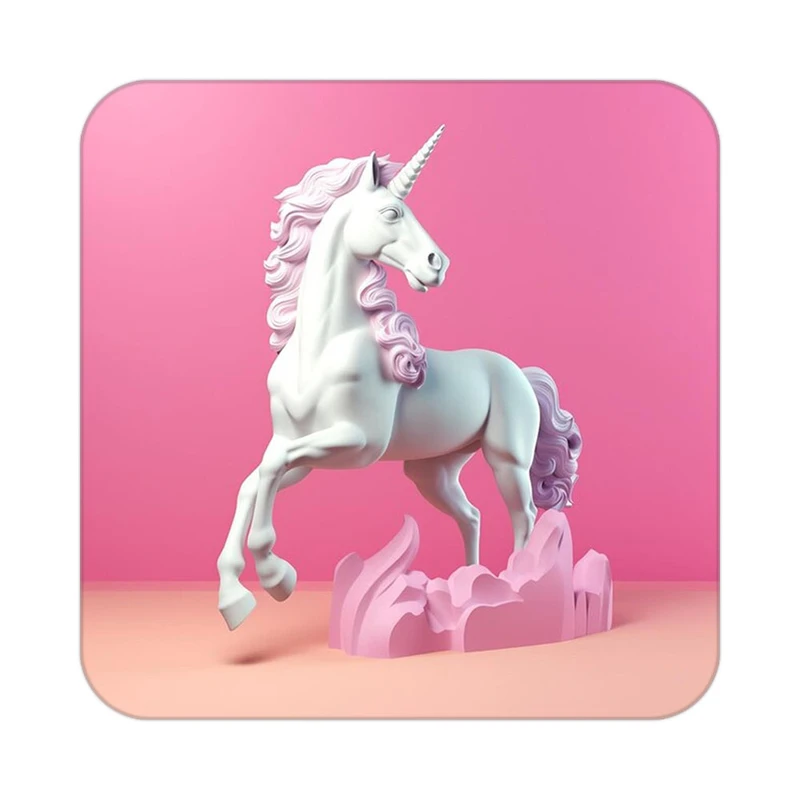 زیر لیوانی کاکتی طرح اسب تک شاخ و یونیکورن مدل mp29084