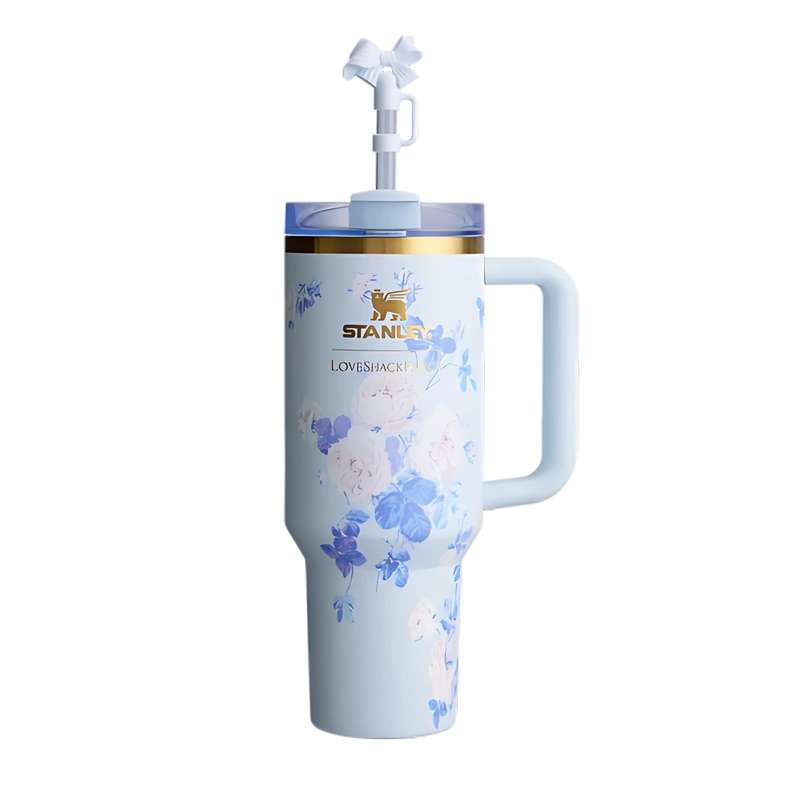 تراول ماگ استنلی مدل LoveShackFancy Holiday Quencher Limited edition گنجایش 1.18 لیتر