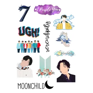 برچسب مدل bts مجموعه 12 عددی