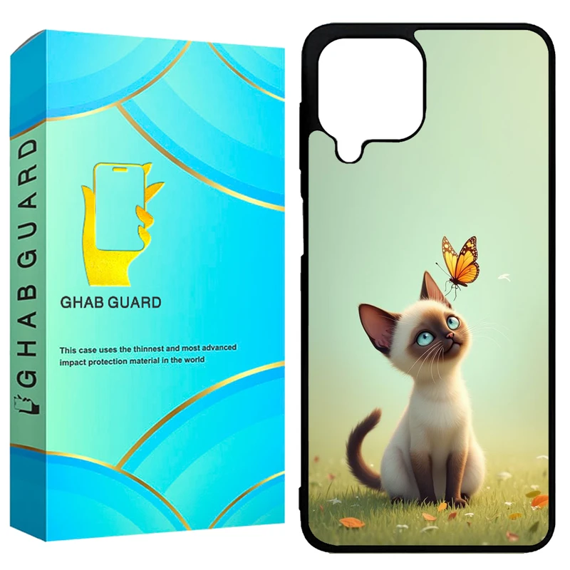کاور قاب گارد طرح گربه مدل GCHPA224 مناسب برای گوشی موبایل سامسونگ Galaxy A22 4G / M22 4G / M32 4G