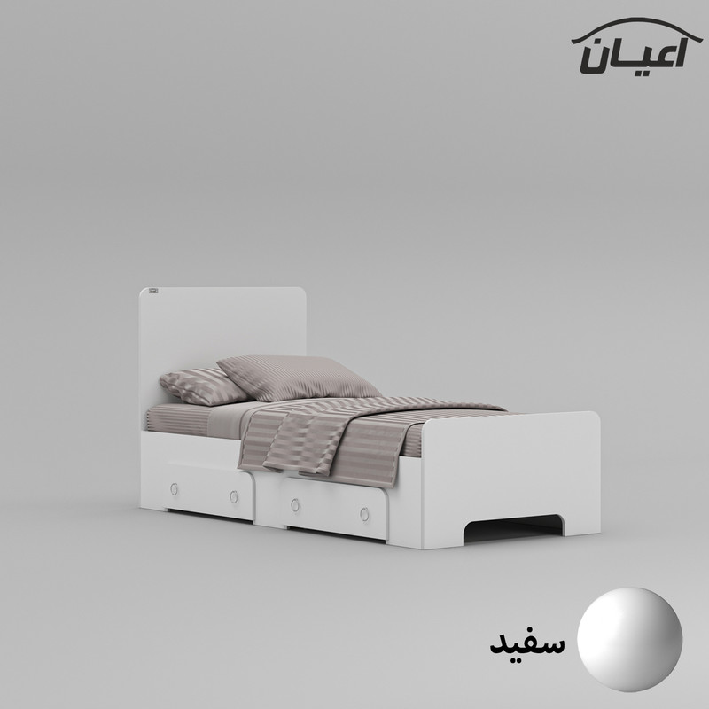 تخت خواب نوجوان اعیان مدل FH795 سایز 80x180 سانتی متر