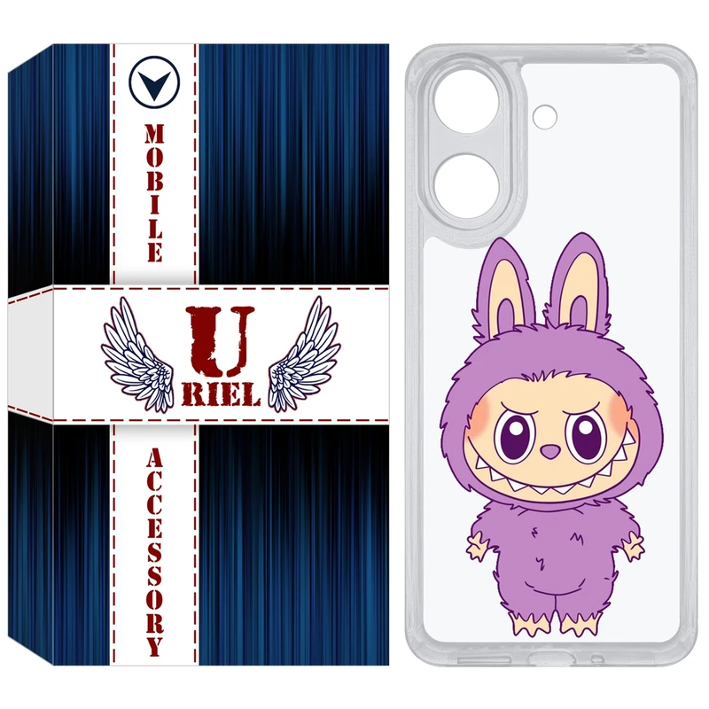 کاور یوریل مدل Clear کد 150 طرح لبوبو Labubu مناسب برای گوشی موبایل شیائومی Redmi 13C / Poco C65