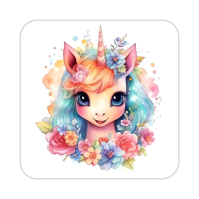 زیر لیوانی کاکتی طرح اسب تک شاخ و یونیکورن مدل mp30545