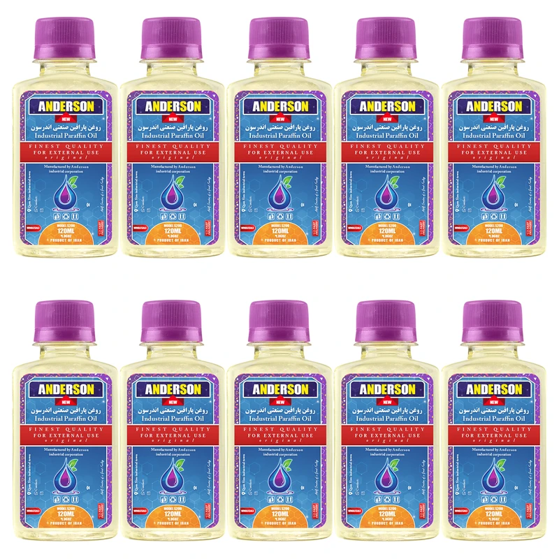 پارافین مایع صنعتی اندرسون مدل S200 حجم 120 میلی لیتر بسته 10 عددی