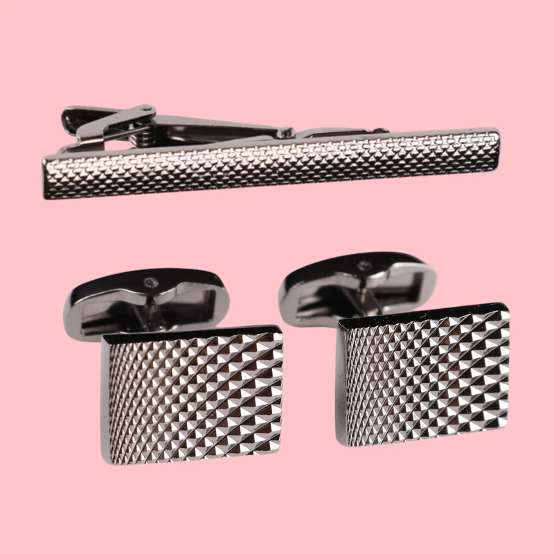 ست دکمه سردست و گیره کراوات مردانه نسن مدل ND12