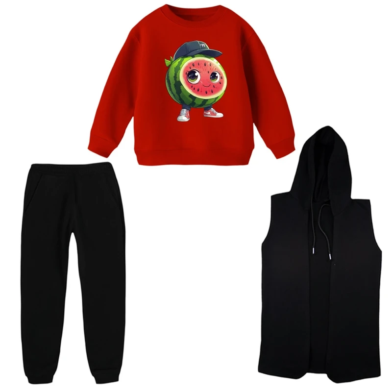 ست 3 تکه لباس راحتی بچگانه مدل یلدایی کد 12