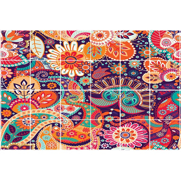 تایل سقفی آسمان مجازی طرح اسلیمی کد ST 6179-24 سایز 60x60 سانتی متر مجموعه 24 عددی