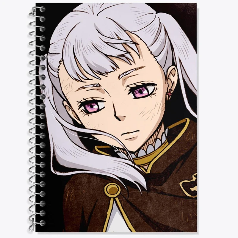 دفتر زبان 50 برگ خندالو مدل سه خط طرح نوئل سیلوا انیمه بلک کلاور Black Clover کد 11735