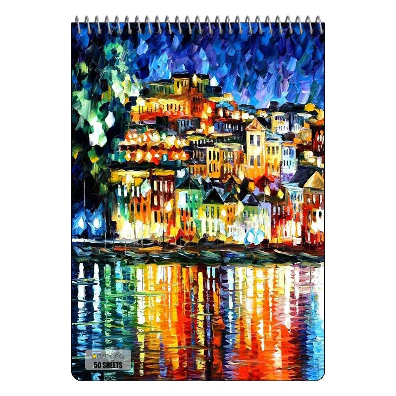 دفتر نقاشی 50 برگ سیمی کارنیکا طرح نقاشی های آبرنگی Watercolor Paintings کد 79266