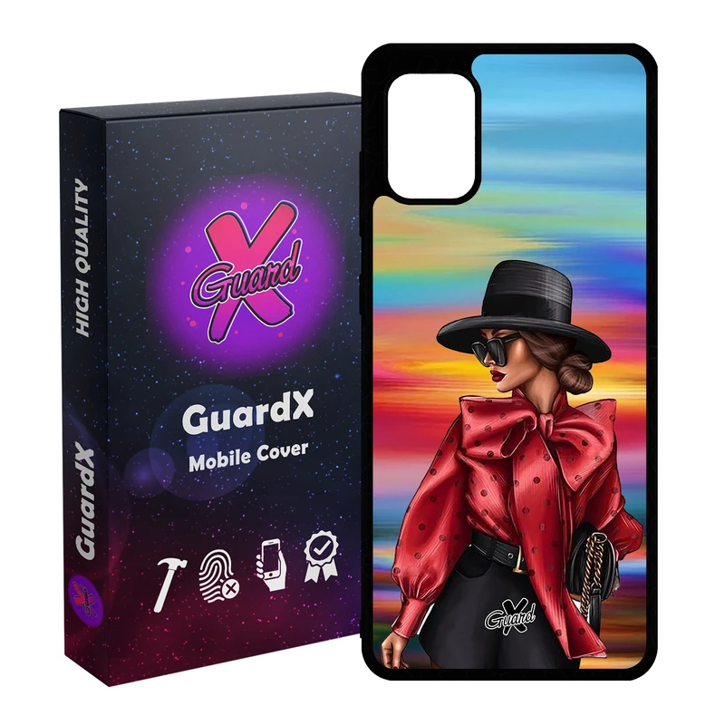 کاور گارد ایکس طرح Girl مدل Glass10086 مناسب برای گوشی موبایل سامسونگ Galaxy A31