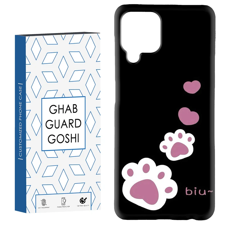 کاور قاب گارد گوشی طرح رد پا گربه کد Dimo-903 مناسب برای گوشی موبایل سامسونگ Galaxy A12 / Galaxy M12