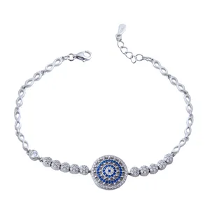     دستبند نقره زنانه بازرگانی میلادی کد DP_339