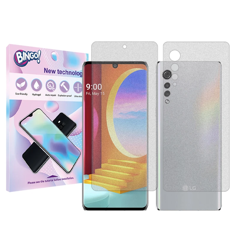 محافظ صفحه نمایش مات بینگو مدل Tough مناسب برای گوشی موبایل ال جی Velvet به همراه محافظ پشت گوشی