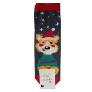 جوراب ساق کوتاه بچگانه مدل روباه کریسمس کد SANTA-SEVEVDAY-4
