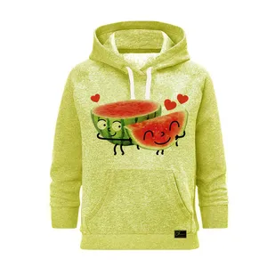 هودی زنانه مدل هندوانه یلدا کد J14 رنگ لیمویی