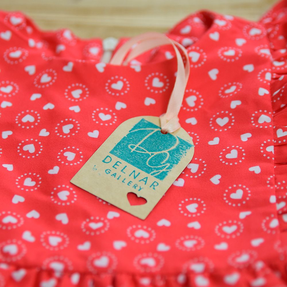 سارافون دخترانه دلنار گالری مدل پرنسسی شکوفه بهار کتان نخ - - 15