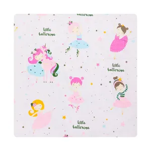 روکش لحاف کتان آدنو مدل Little ballerina کد FI36 یک نفره سایز 220x160 سانتی‌متر