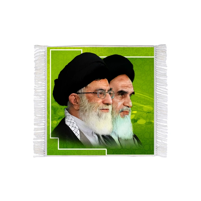 فرش ماشینی دیوارکوب مدل R1048 طرح رهبر حضرت سید علی خامنه ای و امام خمینی