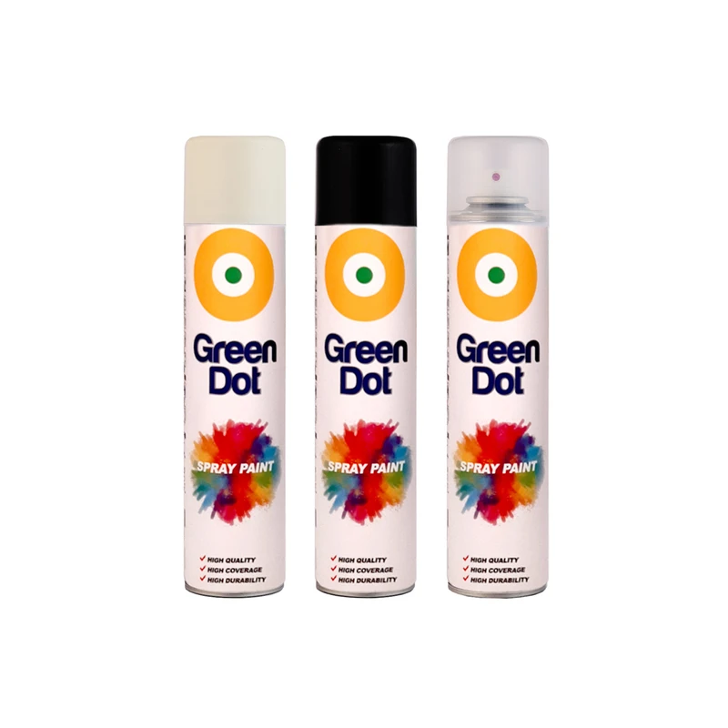 اسپری رنک کرم و مشکی مات و کلر گرین دات مدل color3 حجم 250 میلی لیتر مجموعه 3 عددی
