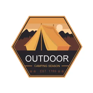 برچسب بدنه خودرو رایسان طرح camping کد st062