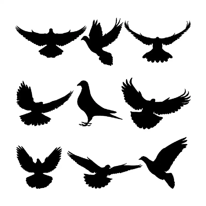 شابلون باتیس آرت طرح پرنده کد 50-328