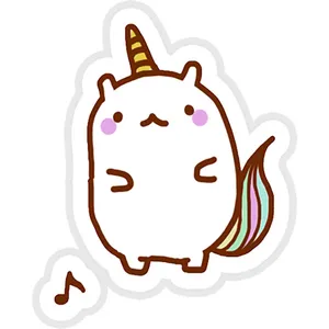 استیکر لپ تاپ طرح Cute Magical Unicorn کد ST435
