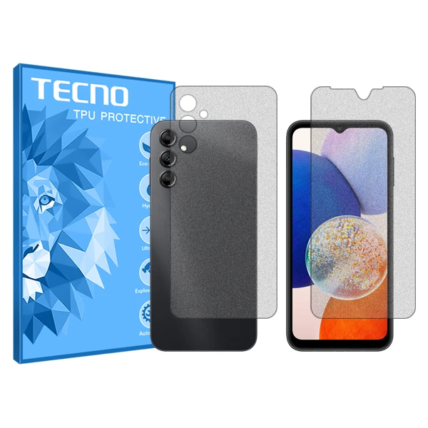 محافظ صفحه نمایش مات تکنو مدل HyMTT مناسب برای گوشی موبایل سامسونگ Galaxy A14 به همراه محافظ پشت گوشی 