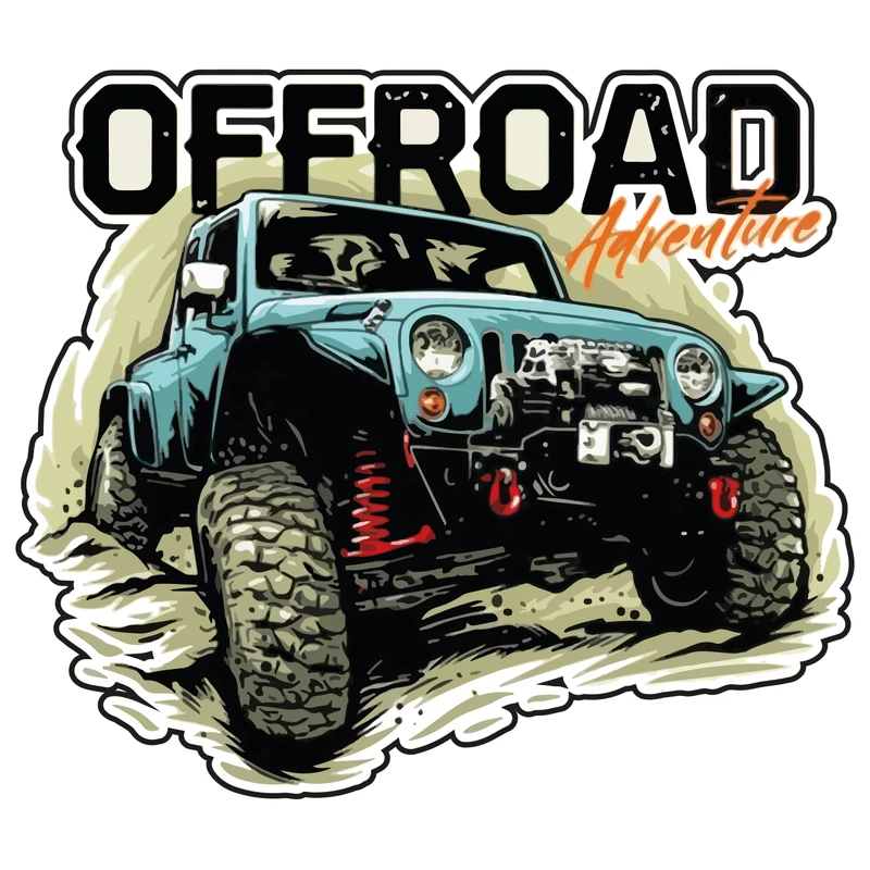 برچسب خودرو طرح offroad adventure کد 320