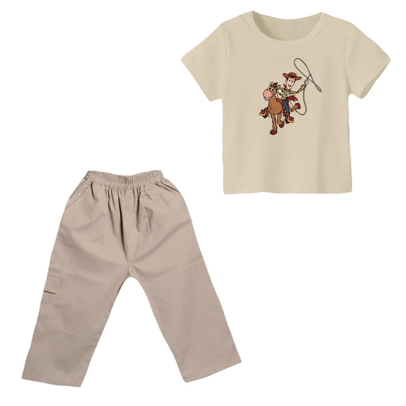 ست تی شرت و شلوارک پسرانه مدل داستان اسباب بازی کد ۵