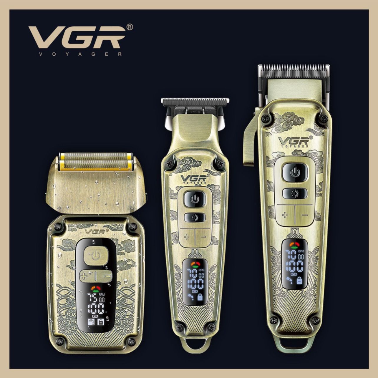 ماشین اصلاح موی سر و صورت وی جی ار مدل V-642 -  - 3