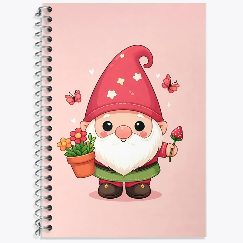 دفتر زبان 50 برگ خندالو مدل دو خط طرح کوتوله ی بانمک کد F8357