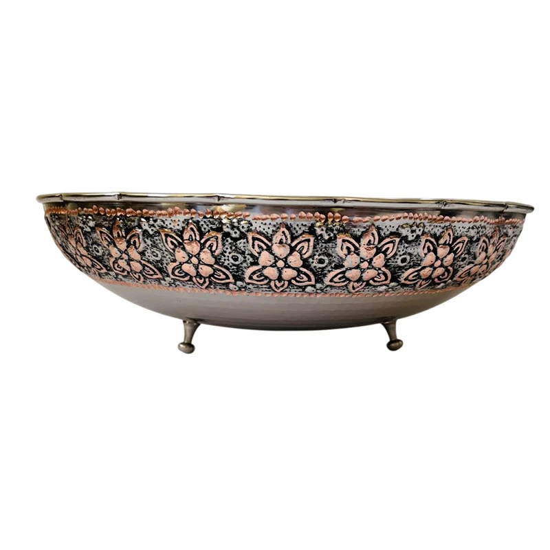 میوه خوری مسی مدل قلم زنی کد ZH444.4