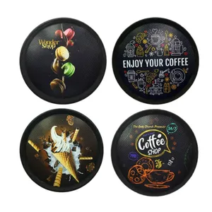 سینی  مدل ice cream enjoy wonder coffee  مجموعه 4 عددی