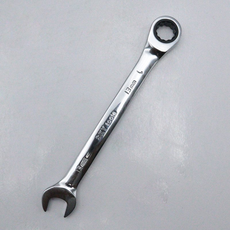 آچار یکسر تخت و یکسر رینگی جغجغه ای اسکای مدل YP-SIZE013 سایز 13 میلی متر