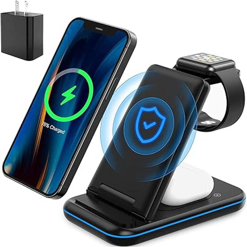 شارژر بی سیم مدل استند تاشو 1-3