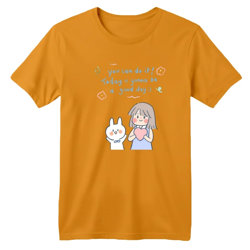 تی شرت آستین کوتاه بچگانه مدل دختر و خرگوش کد 2