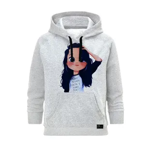 هودی زنانه مدل دختر کد B211 رنگ طوسی