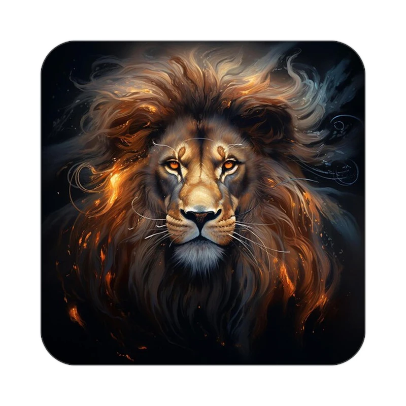 زیر لیوانی کاکتی طرح شیر مدل mp23606