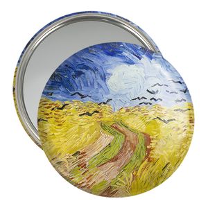 آینه جیبی خندالو مدل مزرعه گندم با کلاغ ها ونسان ونگوگ (Van Gogh) کد 36802