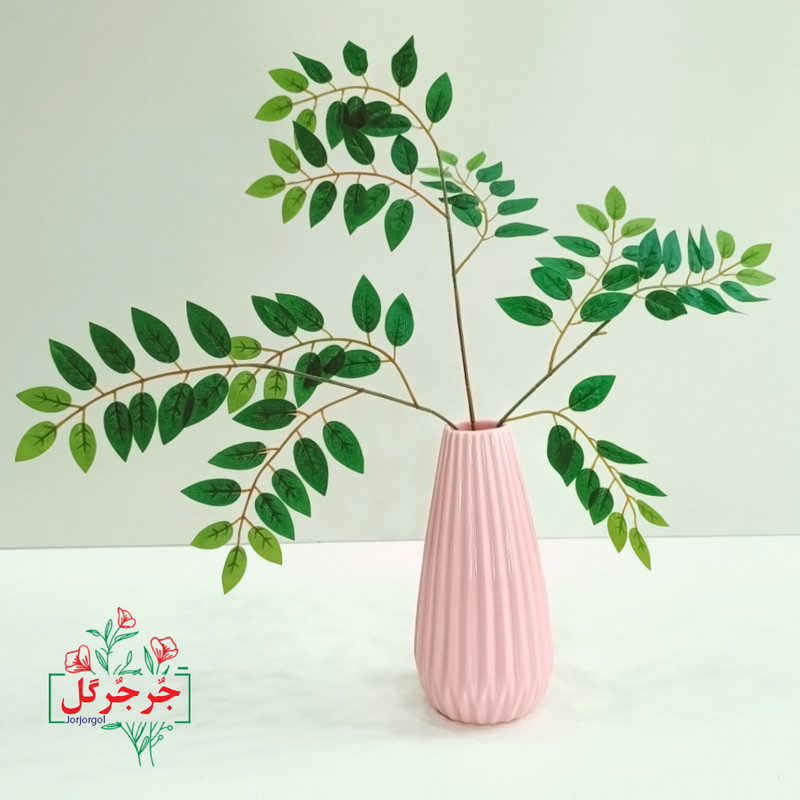 گل مصنوعی جُرجُرگل مدل بوته برگ درختی بسته 6 عددی