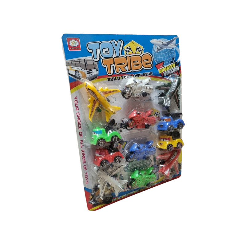 ماشین بازی مدل toy tribe مجموعه 12 عددی